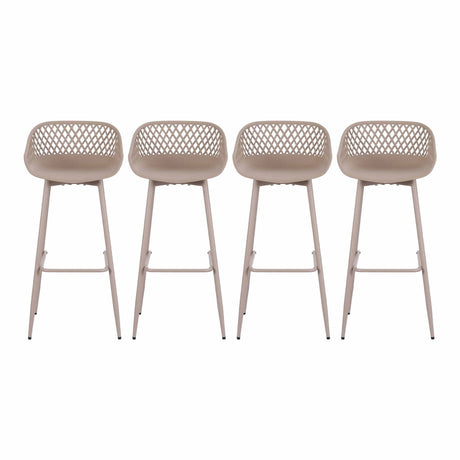 Gardeon 4-Piece Outdoor Bar Stools Plastic Metal Dining Chair Furniture Coffee