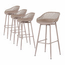 Gardeon 4-Piece Outdoor Bar Stools Plastic Metal Dining Chair Furniture Coffee