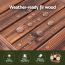 Gardeon Garden Benches Garden Seating Backless Timber Seat 150cm Brown