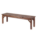 Gardeon Garden Benches Garden Seating Backless Timber Seat 150cm Brown