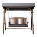 Gardeon Wooden Swing Chair Garden Bench Canopy 3 Seater Outdoor Furniture