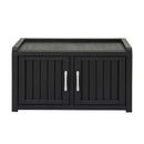 Outdoor Storage Box Bench Shoe Cabinet with Shelf Resin 81cm Black