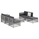 Gardeon 6 Seater Outdoor Sofa Set 7PCS Table Chair Set Garden Rattan Patio Furniture