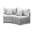 Gardeon 2 PCS Outdoor Sofa Set Rattan Modular Chair Garden Patio Furniture Grey