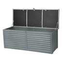 Gardeon Outdoor Storage Box 390L Container Lockable Garden Bench Tools Toy Shed Black