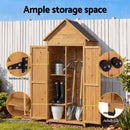 Gardeon Outdoor Storage Cabinet Cupboard Tool Organizer Shed Adjustable Natural