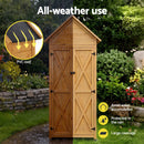 Gardeon Outdoor Storage Cabinet Cupboard Tool Organizer Shed Adjustable Natural