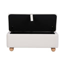 Artiss Storage Ottoman Hidden Bench Velvet Blanket Box Beige 97cm