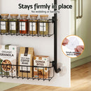 Artiss Over Door Storage Hanger Pantry 6-Tier Metal Hook Hanging Organiser Black