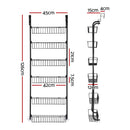 Artiss 2x Over Door Storage Pantry Organiser 6-Tier Metal Hanger Hook Black