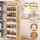 Artiss Over Door Storage Hanger Pantry 6-Tier 12 Pockets Fabric Organiser Beige