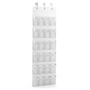 Artiss Over Door Shoe Organiser Storage 6-Tier Pantry Hanger 24 Pockets White