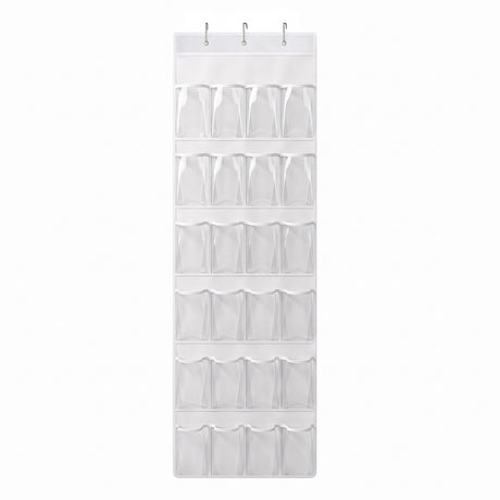 Artiss Over Door Shoe Organiser Storage 6-Tier Pantry Hanger 24 Pockets White