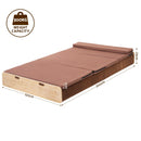 Artiss Folding Kraft Paper Bed Frame with Mattress and Pillow 300kg Capacity 200x120cm