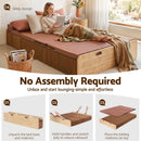 Artiss Folding Kraft Paper Bed Frame with Mattress and Pillow 300kg Capacity 200x120cm