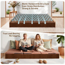 Artiss Folding Kraft Paper Bed Frame with Mattress and Pillow 300kg Capacity 200x120cm