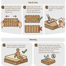 Artiss Folding Kraft Paper Bed Frame with Mattress and Pillow 300kg Capacity 200x120cm