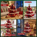 Jingle Jollys 2X Folding Christmas Tree 47CM Xmas Table Decorations Red&Green