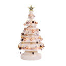 Jingle Jollys Paper Christmas Tree 114CM w/ Star Topper LEDs Xmas Decorations Kit Home Office White
