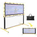 Everfit Pickleball Net Rebounder Portable Training Practice 6FT Black Yellow