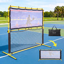 Everfit Pickleball Net Rebounder Portable Training Practice 6FT Black Yellow