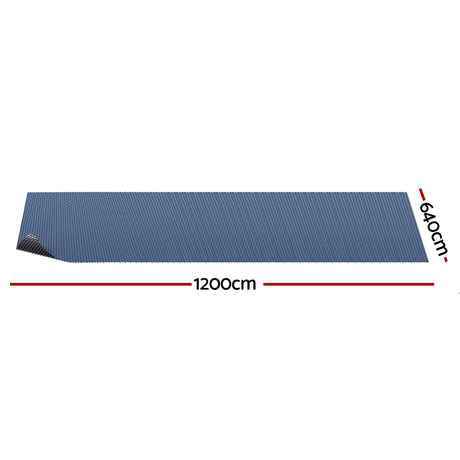 Aqua Buddy Pool Cover 500 Micron 12x6.4m Swimming Pool Solar Blanket Blue Black
