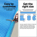 Aqua Buddy Pool Cover 600 Micron 7x4m Bubble Heat Solar Blanket Blue Silver