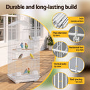 i.Pet 100cm Bird Cage Aviary Parrot Budgie White