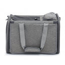 i.Pet Pet Carrier Bag Foldable Dog Cat Durable Crate Travel Cage Portable Car Kennel Grey