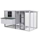 i.Pet Chicken Coop 219cm Rabbit Hutch Poultry Cage Outdoor Enclosure Wood