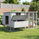 i.Pet Chicken Coop 219cm Rabbit Hutch Poultry Cage Outdoor Enclosure Wood