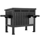 i.Pet Outdoor Cat House Pet Kennel Enclosure Cat Shelter Condo Rabbit Hutch Black
