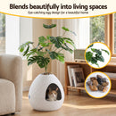 i.Pet Cat Litter Box Hidden Litter Tray Enclosure Planter Furniture House White