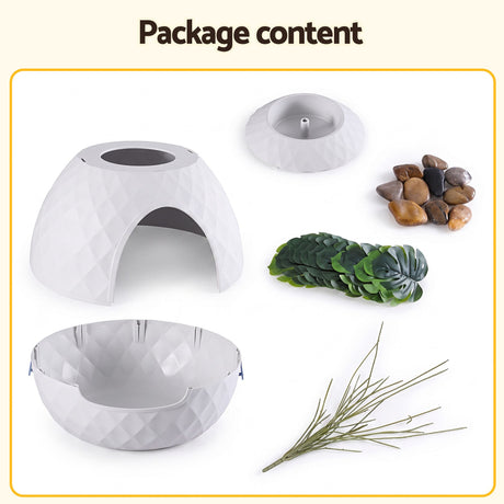 i.Pet Cat Litter Box Hidden Litter Tray Enclosure Planter Furniture House White
