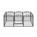 i.Pet Pet Dog Playpen Heavy-Duty Enclosure Multi-Configuration Indoor Outdoor Black