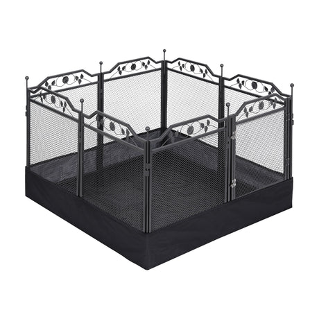 i.Pet Pet Dog Playpen Heavy-Duty Enclosure Multi-Configuration Indoor Outdoor Black