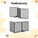 i.Pet Dog Gate Playpen Enclosure 3 Panels Pet Door Fence Wooden Play Pen Stair