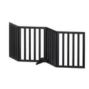 i.Pet Dog Gate Playpen Enclosure 4 Panels Pet Door Fence Wooden Play Pen Stair