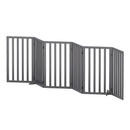 i.Pet Dog Gate Playpen Enclosure 6 Panels Pet Door Fence Wooden Play Pen Stair