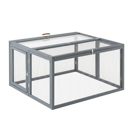 i.Pet Chicken Coop Large Portable Wooden Rabbit Run Cage Hutch Outdoor Folding Hen House 110cm