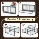 i.Pet Chicken Coop Large Portable Wooden Rabbit Run Cage Hutch Outdoor Folding Hen House 110cm