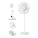 DEVANTI 16" 5-in-1 Rechargeable Fan for Pedestal Table Floor Wall Ceiling