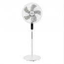 DEVANTI 16" Pedestal Fan with Remote 3 Speeds 8H Timer, White