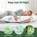Giselle Bedding Pregnancy Pillow for Side Sleepers C-Shaped Body Pillow with Bamboo Fiber Cover, Maternity Pillow for Full Body Support, Belly and Waist Comfort