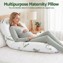 Giselle Bedding Pregnancy Pillow for Side Sleepers C-Shaped Body Pillow with Bamboo Fiber Cover, Maternity Pillow for Full Body Support, Belly and Waist Comfort