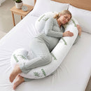 Giselle Bedding Pregnancy Pillow for Side Sleepers C-Shaped Body Pillow with Bamboo Fiber Cover, Maternity Pillow for Full Body Support, Belly and Waist Comfort