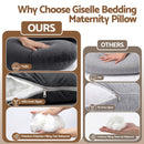 Giselle Bedding Pregnancy Pillow G-Shaped Full Body Pillow for Back and Belly Support Maternity Pillow with Removable Cover, Dark Grey 135x70 cm