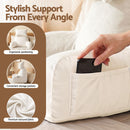 Giselle Bedding Reading Pillow with Detachable Neck Roll & Armrests Sit Up Pillow for Bed Back Support Pillow for Watching TV & Gaming Beige