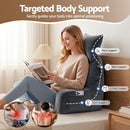 Giselle Bedding Reading Pillow with Detachable Neck Roll & Armrests Sit Up Pillow for Bed Back Support Pillow for Watching TV & Gaming Gray