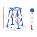 Keezi Kids Basketball Hoop with 4 balls Ring Toss Sports Pool Toys Blue
